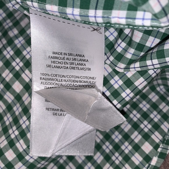 Checkered Green Polo By Ralph Lauren Dress Shirt - Picture 4 of 4